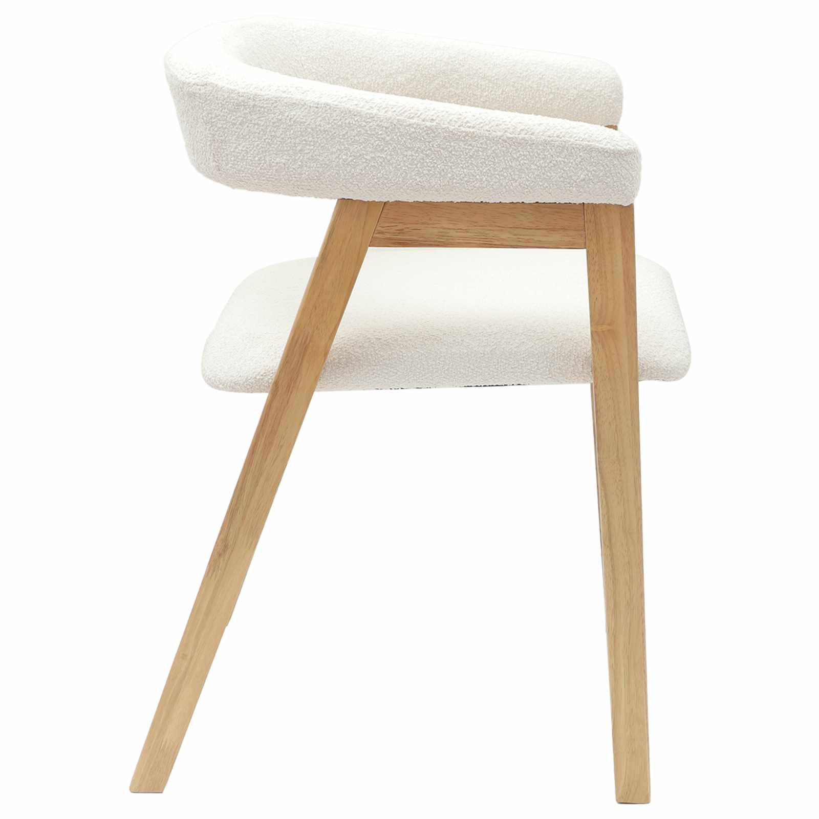 Dining Chairs 2 pcs Natural 54 x 57 x 73 cm Solid Rubber Wood