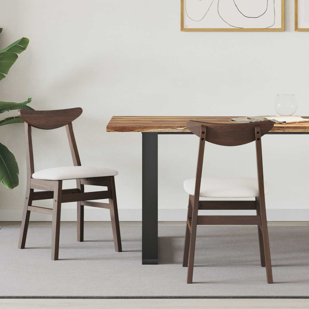 Dining Chairs 2 pcs Light Brown 42 x 47.5 x 81 cm