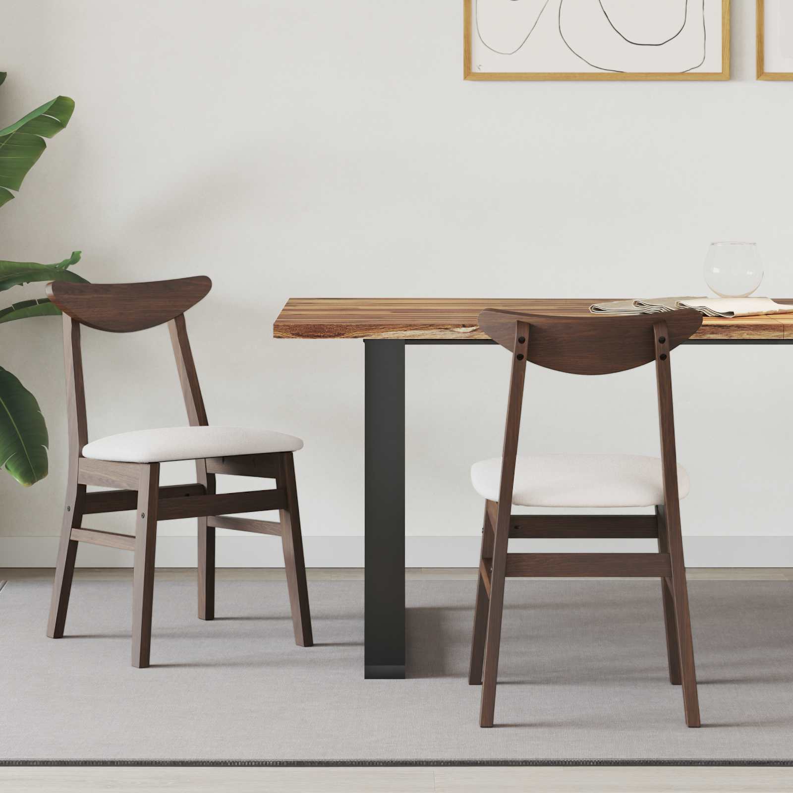 Dining Chairs 2 pcs Light Brown 42 x 47.5 x 81 cm