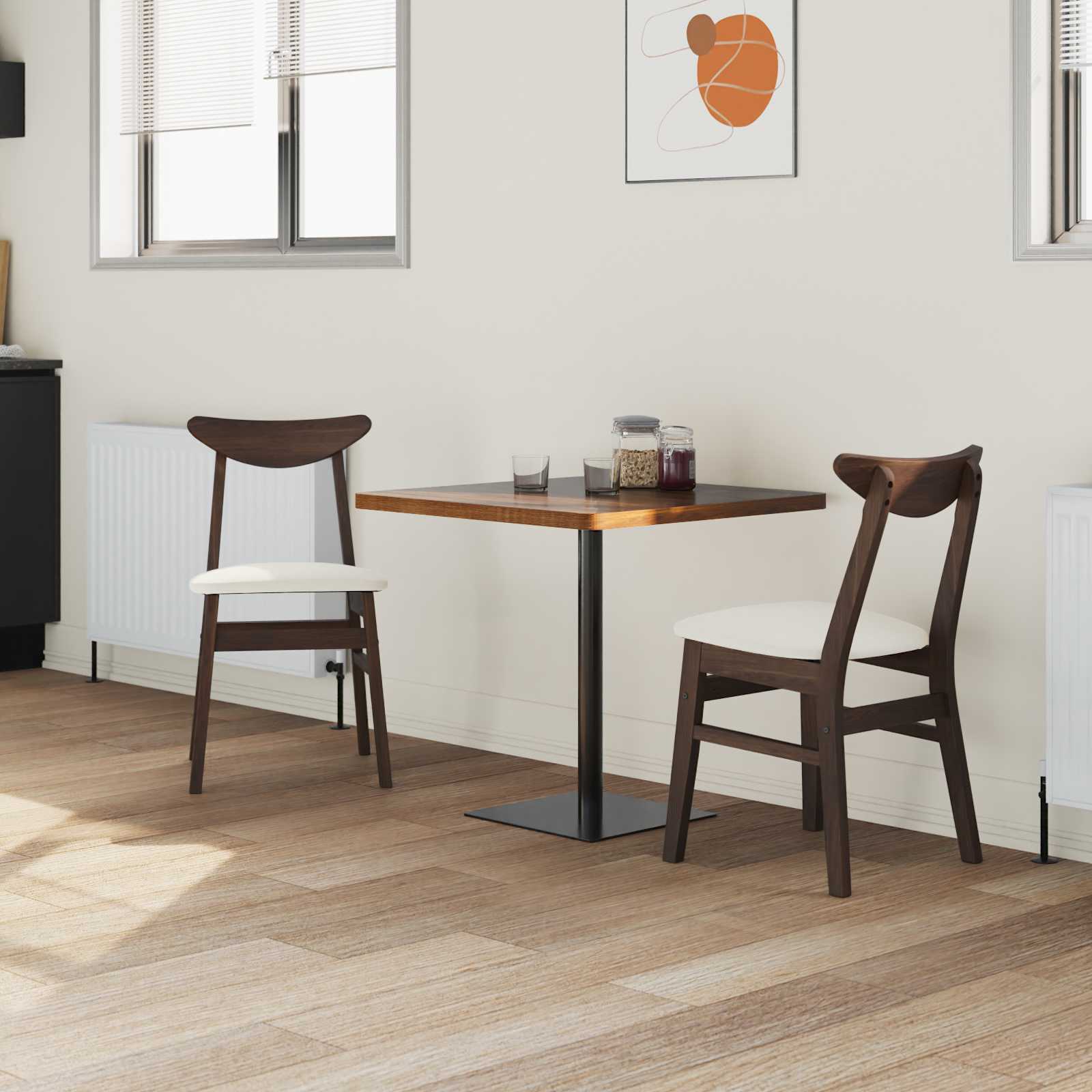 Dining Chairs 2 pcs Light Brown 42 x 47.5 x 81 cm