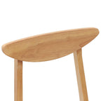 Dining Chairs 2 pcs Natural 42 x 47.5 x 81 cm Solid Rubber Wood