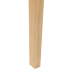 Dining Chairs 2 pcs Natural 42 x 47.5 x 81 cm Solid Rubber Wood