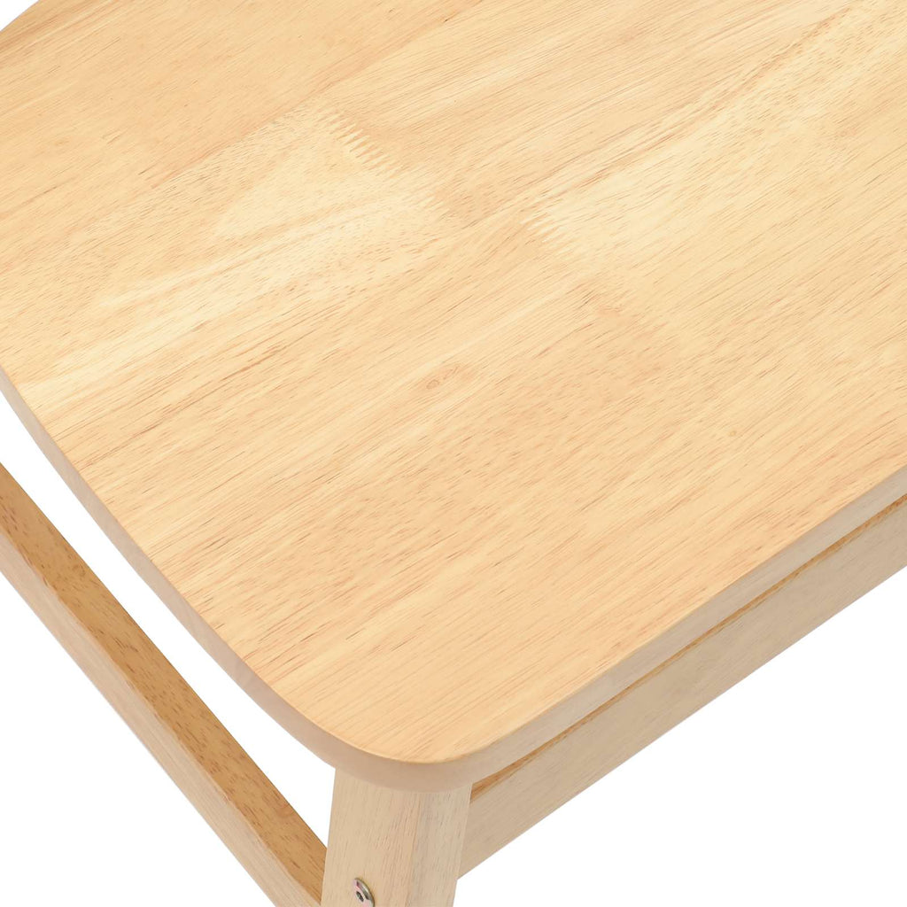 Dining Chairs 2 pcs Natural 42 x 47.5 x 81 cm Solid Rubber Wood