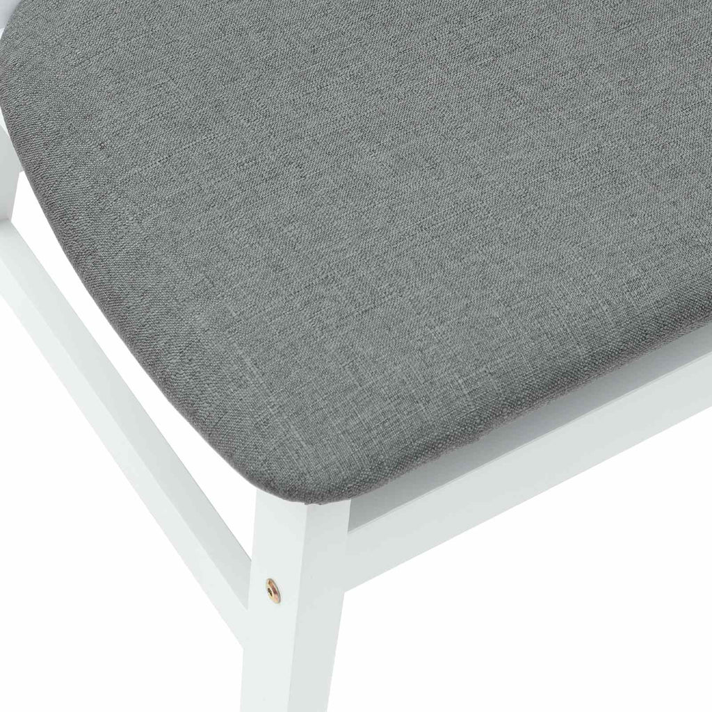 Dining Chairs 2 pcs White 42 x 47.5 x 81 cm Solid Rubber Wood