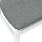 Dining Chairs 2 pcs White 42 x 47.5 x 81 cm Solid Rubber Wood