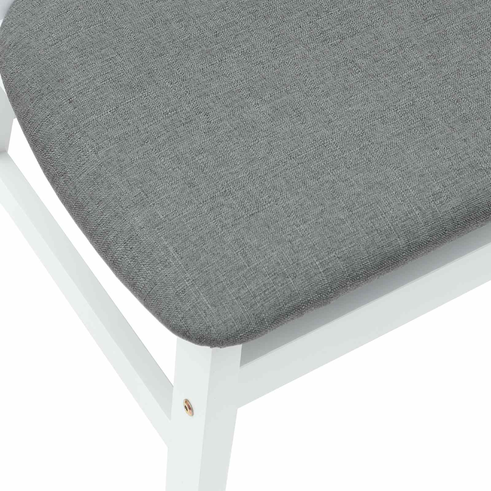 Dining Chairs 2 pcs White 42 x 47.5 x 81 cm Solid Rubber Wood