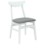 Dining Chairs 2 pcs White 42 x 47.5 x 81 cm Solid Rubber Wood