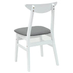 Dining Chairs 2 pcs White 42 x 47.5 x 81 cm Solid Rubber Wood