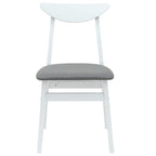 Dining Chairs 2 pcs White 42 x 47.5 x 81 cm Solid Rubber Wood