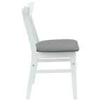 Dining Chairs 2 pcs White 42 x 47.5 x 81 cm Solid Rubber Wood