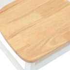 Dining Chairs 2 pcs White 42 x 47.5 x 81 cm Solid Rubber Wood