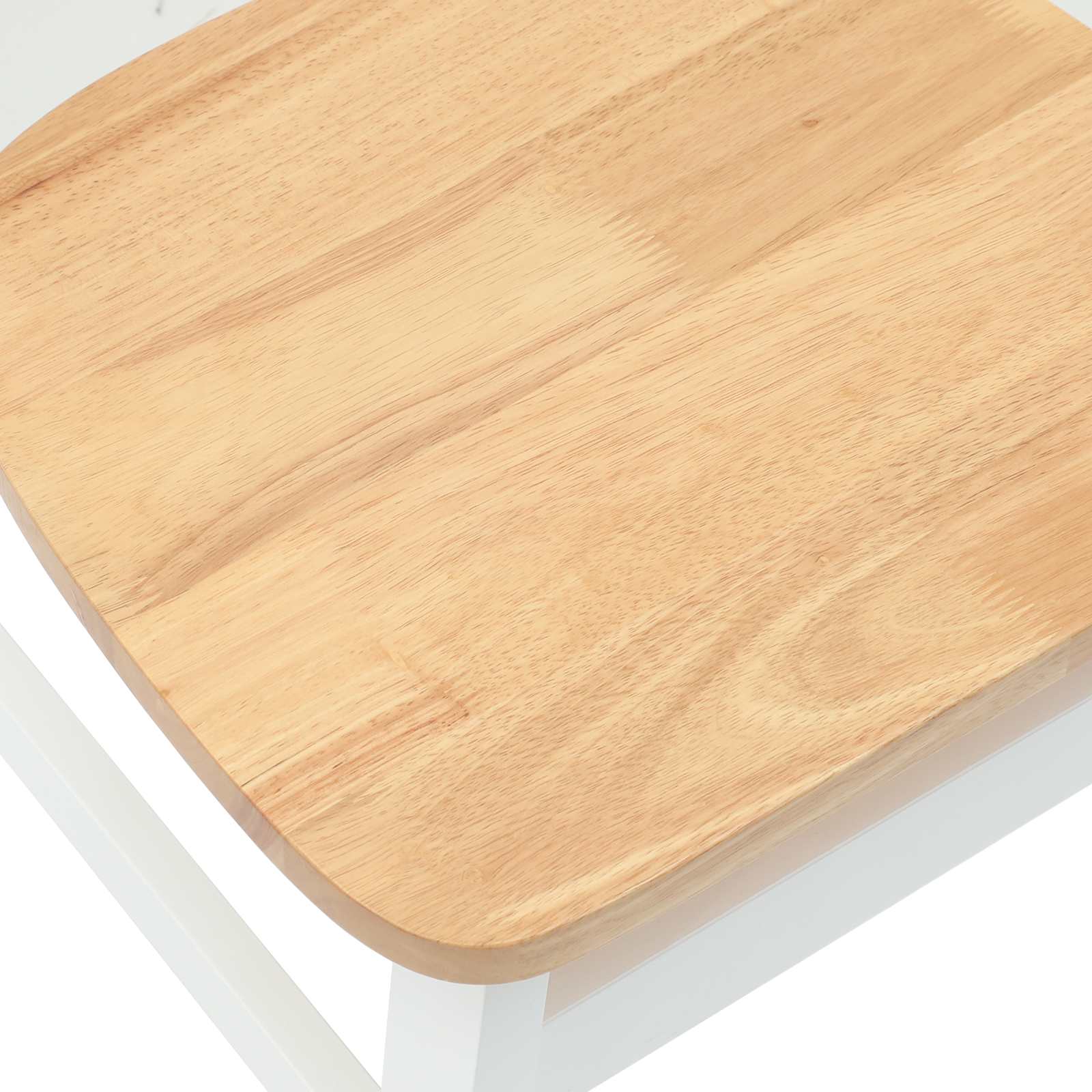 Dining Chairs 2 pcs White 42 x 47.5 x 81 cm Solid Rubber Wood