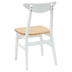 Dining Chairs 2 pcs White 42 x 47.5 x 81 cm Solid Rubber Wood