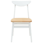 Dining Chairs 2 pcs White 42 x 47.5 x 81 cm Solid Rubber Wood