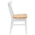 Dining Chairs 2 pcs White 42 x 47.5 x 81 cm Solid Rubber Wood