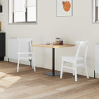 Dining Chairs 2 pcs White 42 x 47.5 x 81 cm Solid Rubber Wood