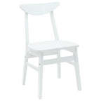 Dining Chairs 2 pcs White 42 x 47.5 x 81 cm Solid Rubber Wood