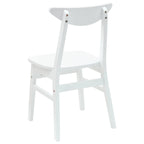Dining Chairs 2 pcs White 42 x 47.5 x 81 cm Solid Rubber Wood