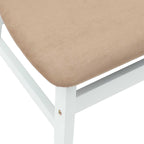 Dining Chairs 2 pcs White 42 x 47.5 x 81 cm Solid Rubber Wood