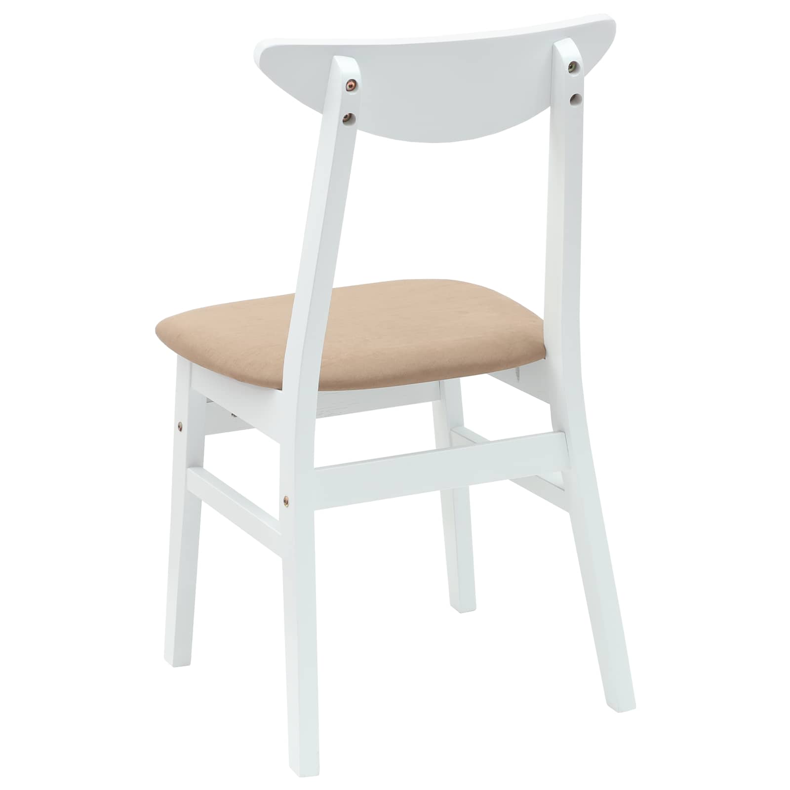 Dining Chairs 2 pcs White 42 x 47.5 x 81 cm Solid Rubber Wood