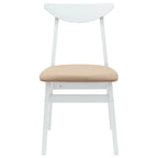 Dining Chairs 2 pcs White 42 x 47.5 x 81 cm Solid Rubber Wood