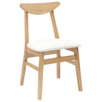 Dining Chairs 2 pcs Natural 42 x 47.5 x 81 cm Solid Rubber Wood