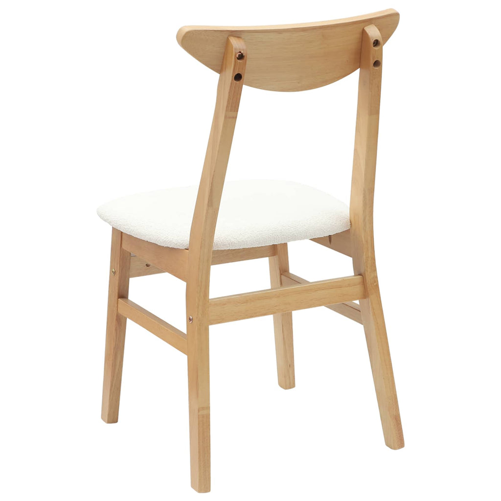 Dining Chairs 2 pcs Natural 42 x 47.5 x 81 cm Solid Rubber Wood