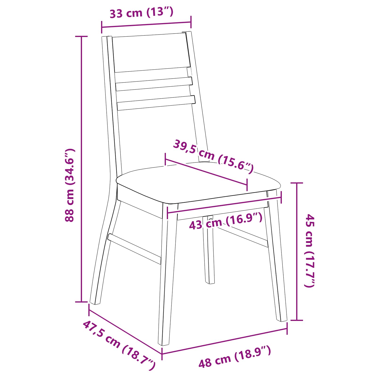 Dining Chairs 2 pcs Light Brown 43 x 54 x 89 cm