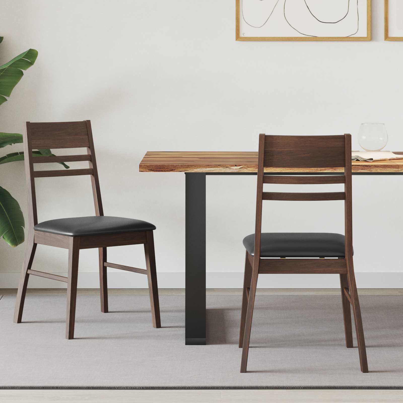 Dining Chairs 2 pcs Light Brown 43 x 54 x 89 cm