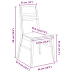 Dining Chairs 2 pcs Light Brown 43 x 54 x 89 cm
