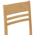 Dining Chairs 2 pcs Natural 43 x 54 x 89 cm Solid Rubber Wood