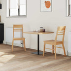 Dining Chairs 2 pcs Natural 43 x 54 x 89 cm Solid Rubber Wood