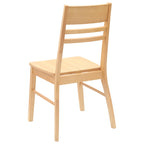 Dining Chairs 2 pcs Natural 43 x 54 x 89 cm Solid Rubber Wood