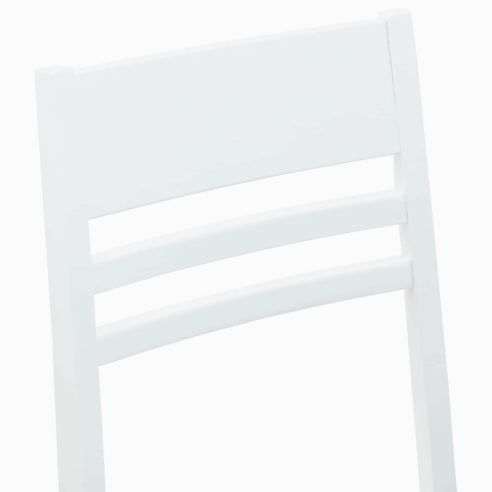 Dining Chairs 2 pcs White 43 x 54 x 89 cm Solid Rubber Wood