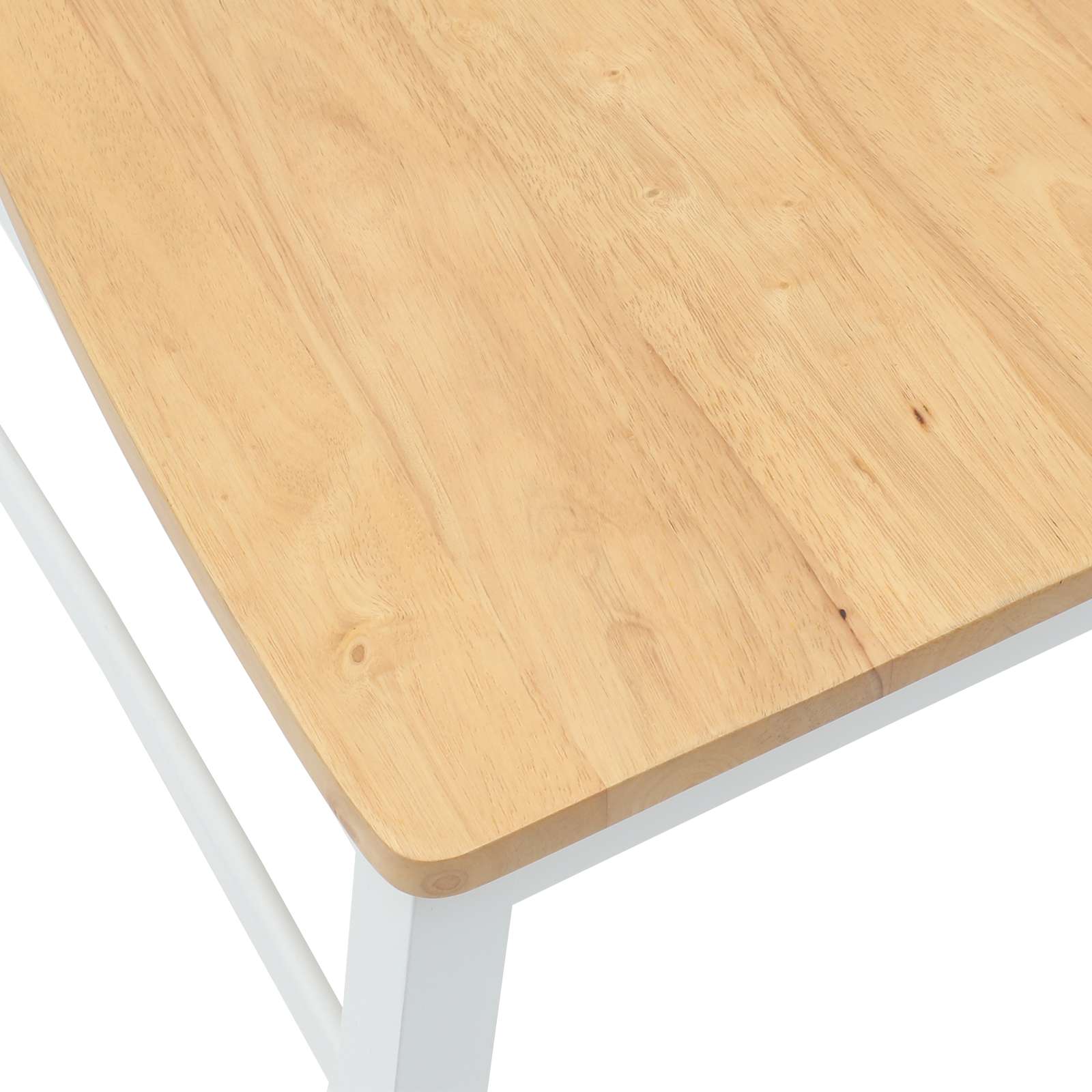 Dining Chairs 2 pcs White 43 x 54 x 89 cm Solid Rubber Wood