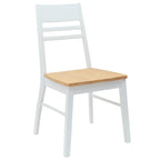 Dining Chairs 2 pcs White 43 x 54 x 89 cm Solid Rubber Wood
