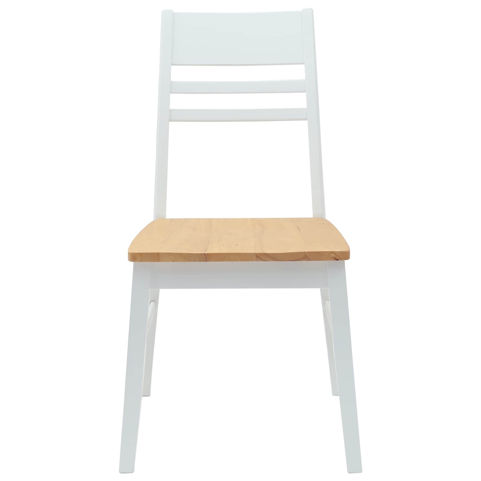 Dining Chairs 2 pcs White 43 x 54 x 89 cm Solid Rubber Wood