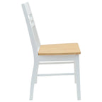 Dining Chairs 2 pcs White 43 x 54 x 89 cm Solid Rubber Wood