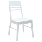 Dining Chairs 2 pcs White 43 x 54 x 89 cm Solid Rubber Wood