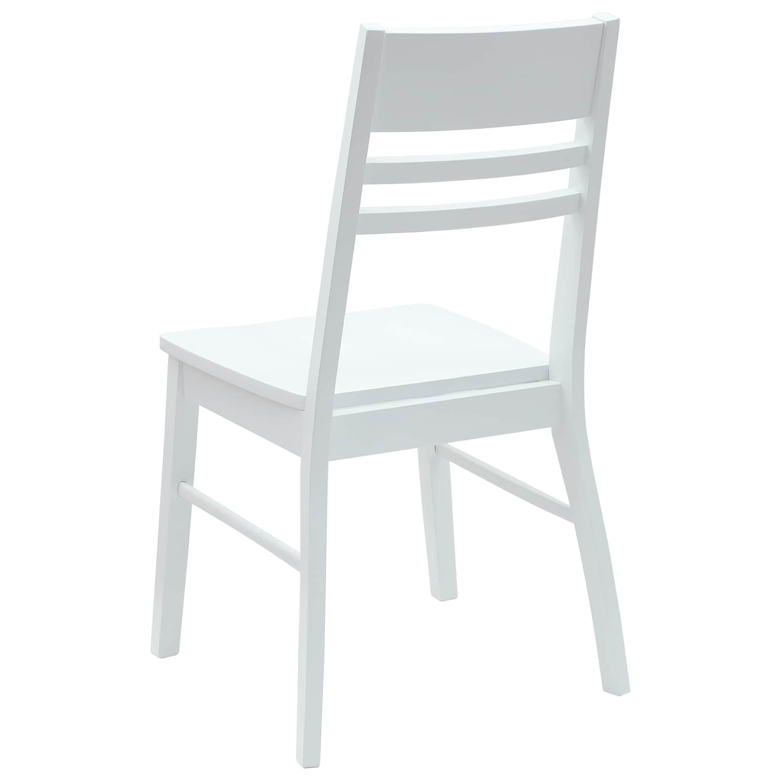 Dining Chairs 2 pcs White 43 x 54 x 89 cm Solid Rubber Wood