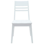 Dining Chairs 2 pcs White 43 x 54 x 89 cm Solid Rubber Wood