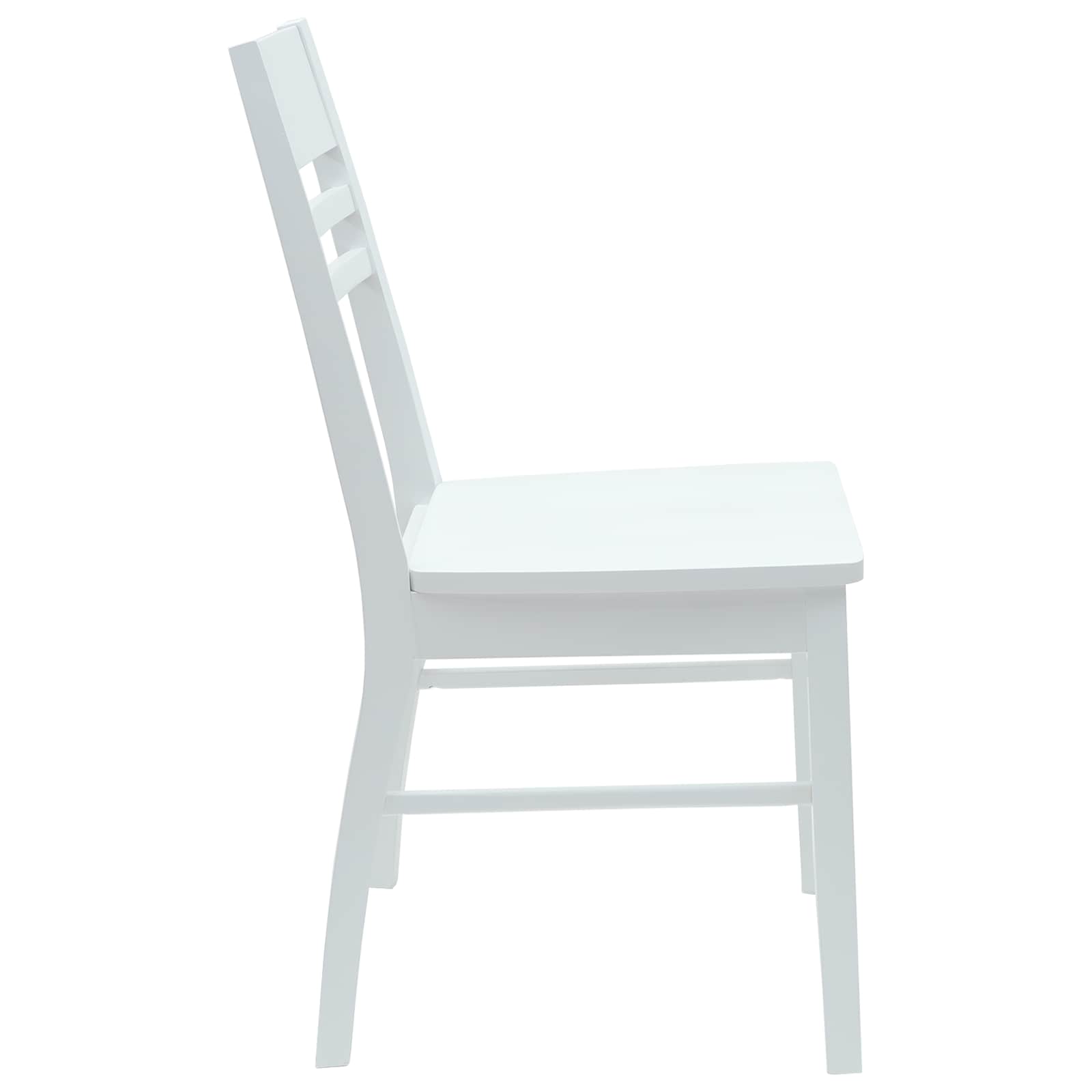 Dining Chairs 2 pcs White 43 x 54 x 89 cm Solid Rubber Wood
