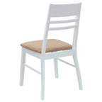 Dining Chairs 2 pcs White 43 x 54 x 89 cm Solid Rubber Wood