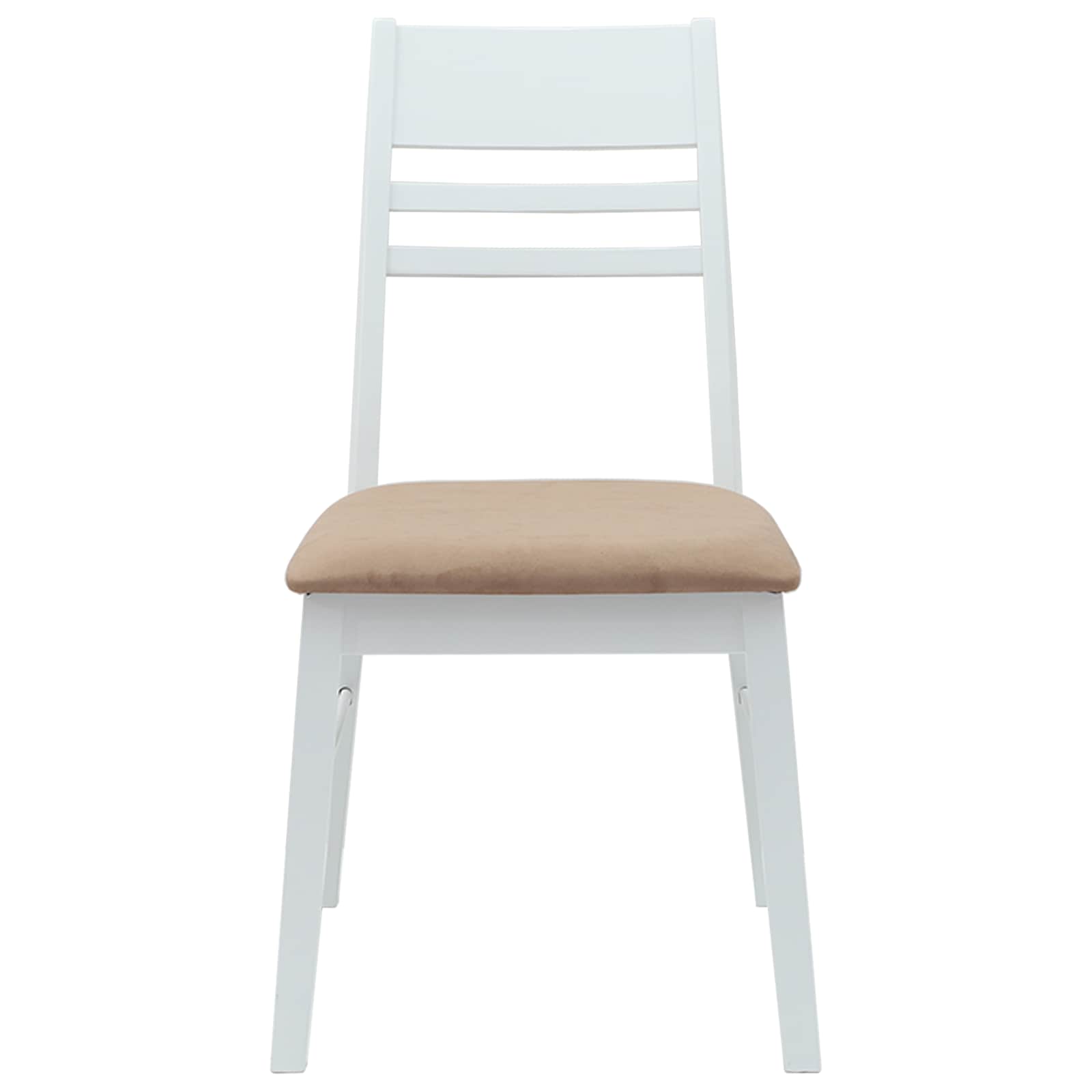 Dining Chairs 2 pcs White 43 x 54 x 89 cm Solid Rubber Wood