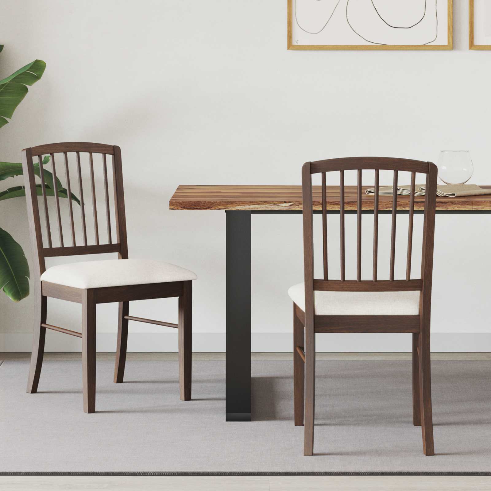 Dining Chairs 2 pcs Light Brown 50 x 52.5 x 91 cm