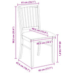 Dining Chairs 2 pcs Light Brown 50 x 52.5 x 91 cm