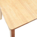 Dining Chairs 2 pcs Natural 50 x 52.5 x 91 cm Solid Rubber Wood