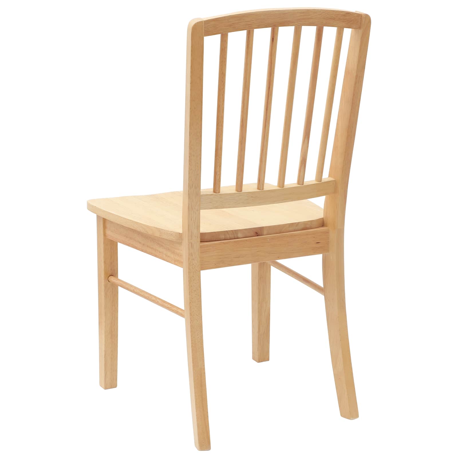 Dining Chairs 2 pcs Natural 50 x 52.5 x 91 cm Solid Rubber Wood