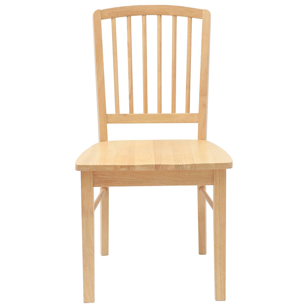 Dining Chairs 2 pcs Natural 50 x 52.5 x 91 cm Solid Rubber Wood