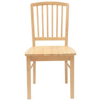 Dining Chairs 2 pcs Natural 50 x 52.5 x 91 cm Solid Rubber Wood